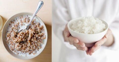 Buchweizen- und Reisbrei um aus der Keto-Diät auszusteigen